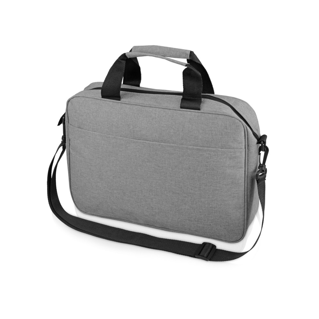 Сумка «Брейв» для документов и ноутбука 13,3", светло-серый/черный