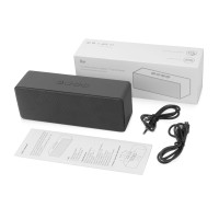 Портативная колонка «Bar» со стереодинамиками soft touch, серый