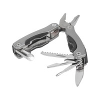 Мультитул «Amass» со светодиодным фонариком - Серебряный