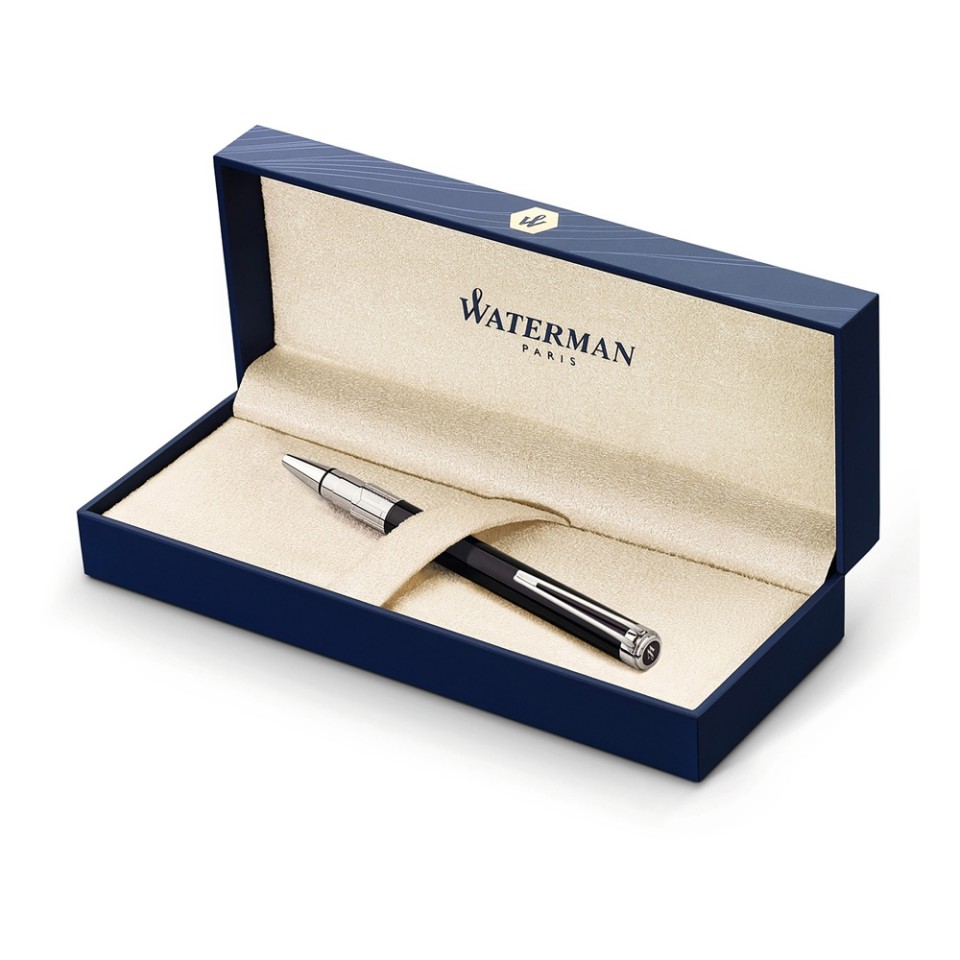 Ручка шариковая Waterman «Perspective Black CT M», черный/серебристый