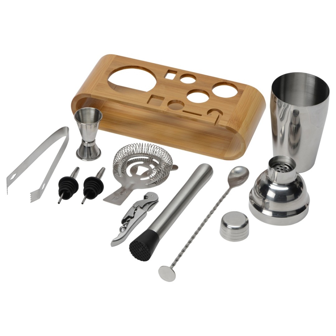 Набор "Bartender" для приготовления коктейлей на бамбуковой подставке