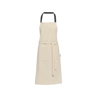 Nia фартук из переработанного хлопка плотностью 200 г/м2 - сплошной черный