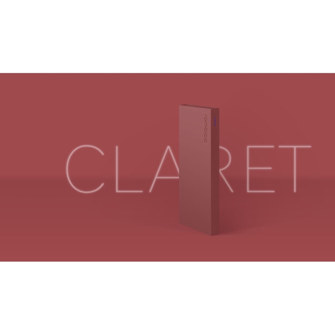 Внешний аккумулятор Rombica NEO ARIA Claret, 10000 мАч, Soft-touch, PD, QCharge, Type-C, бордовый (Р)