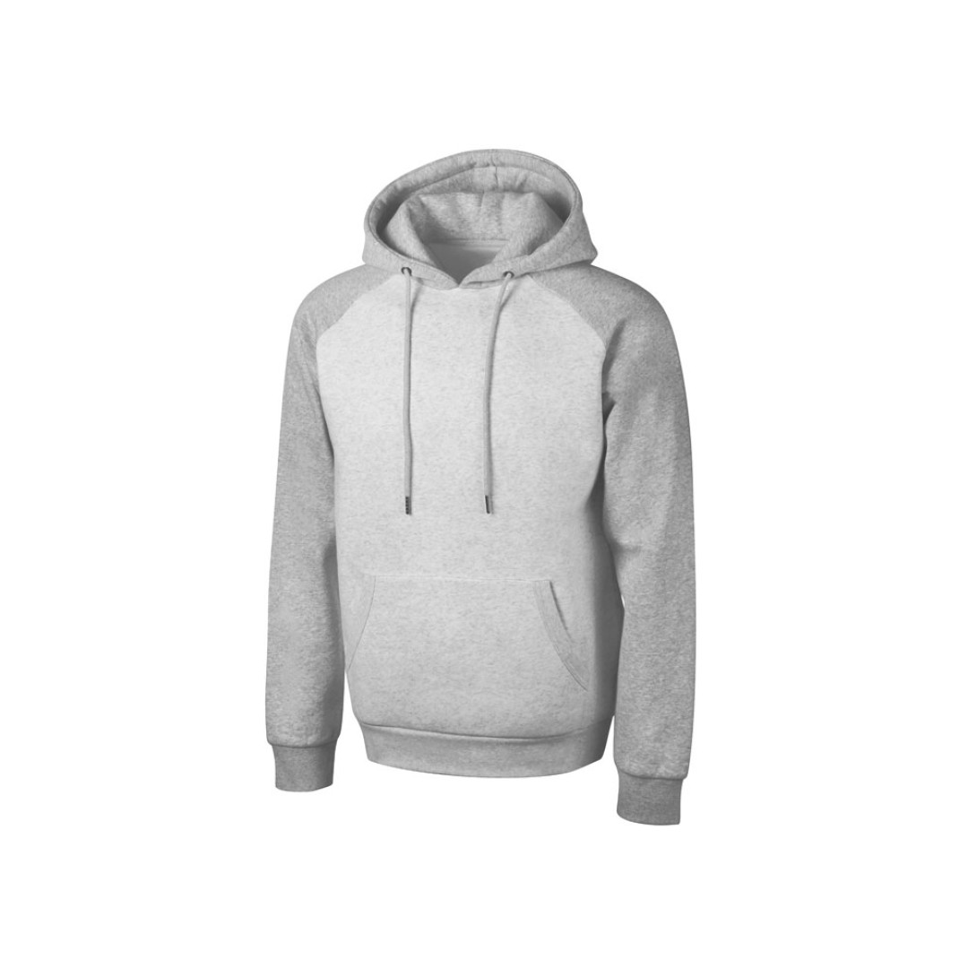Толстовка с капюшоном «Dublin» мужская, серый меланж/белый меланж