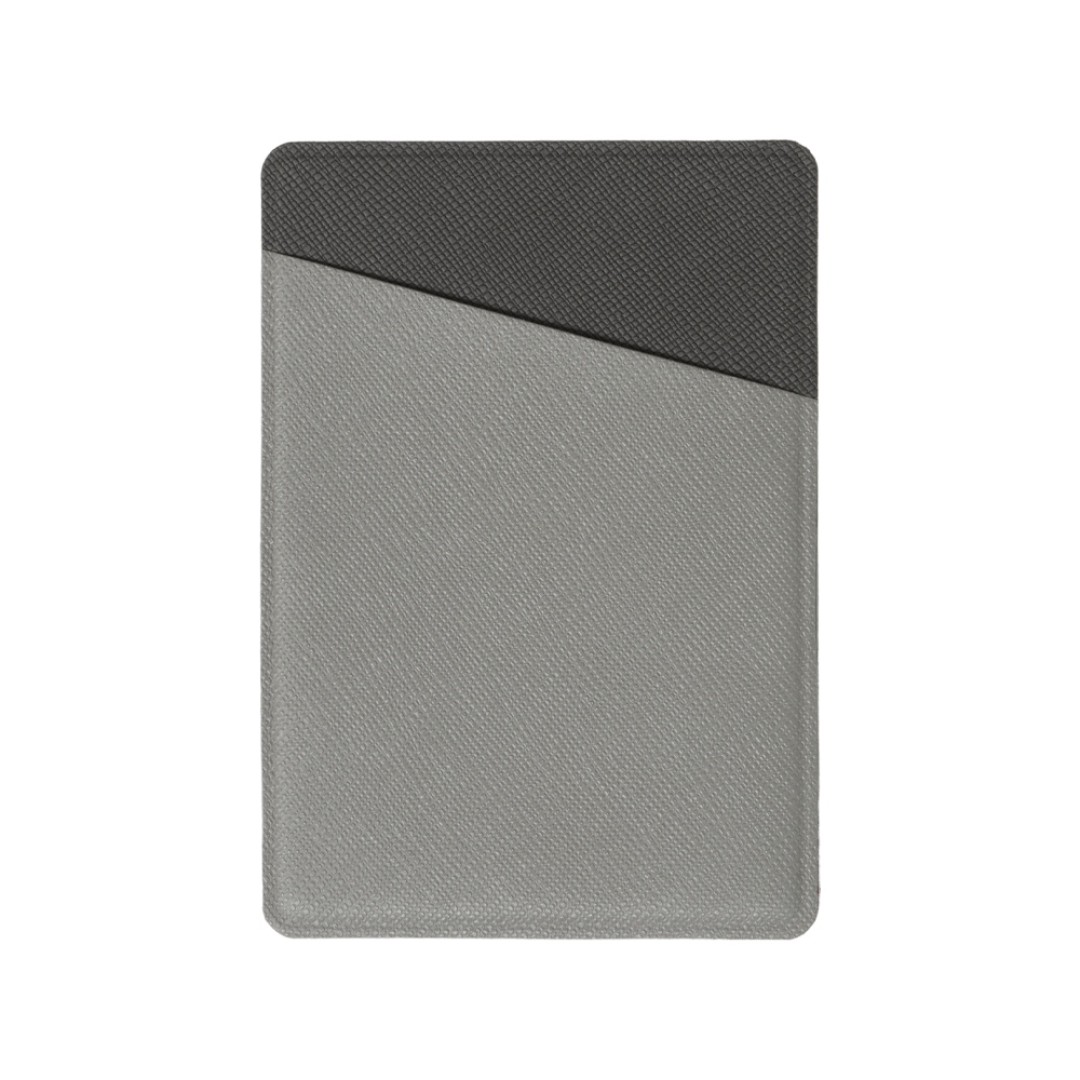 Картхолдер на 3 карты типа бейджа "Favor", светло-серый/темно-серый