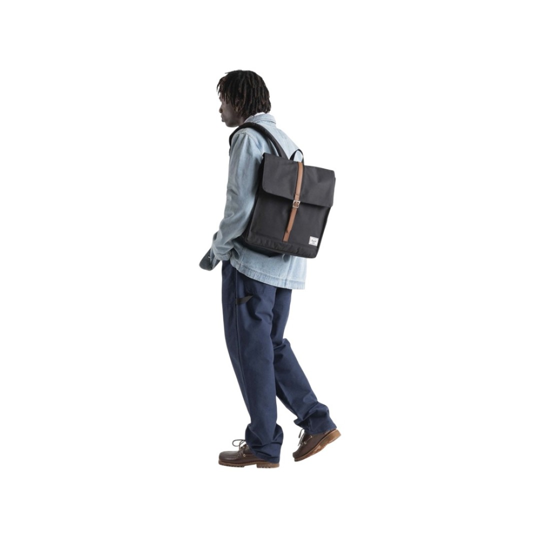 Herschel City рюкзак из переработанного материала объемом 16 л - сплошной черный