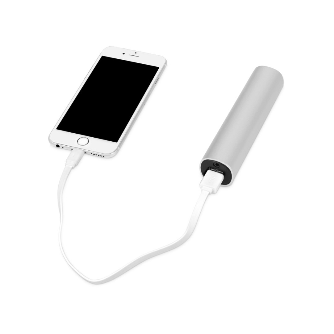 Портативное зарядное устройство "Мьюзик", 5200 mAh, серебристый