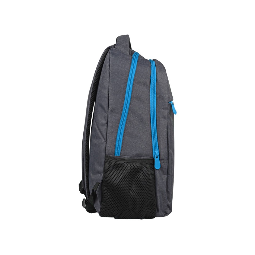 Рюкзак «Metropolitan», серый с голубой молнией