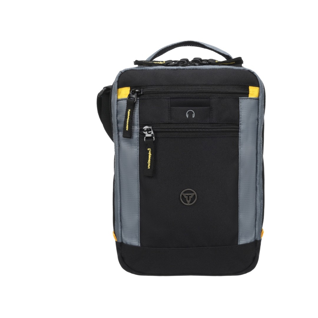 Сумка-планшет TORBER, черный/серый, полиэстер/добби, 22х10х29 см