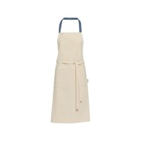 Nia фартук из переработанного хлопка плотностью 200 г/м2 - Синий ледяной