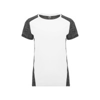 Спортивная футболка "Zolder" женская, белый/меланжевый черный