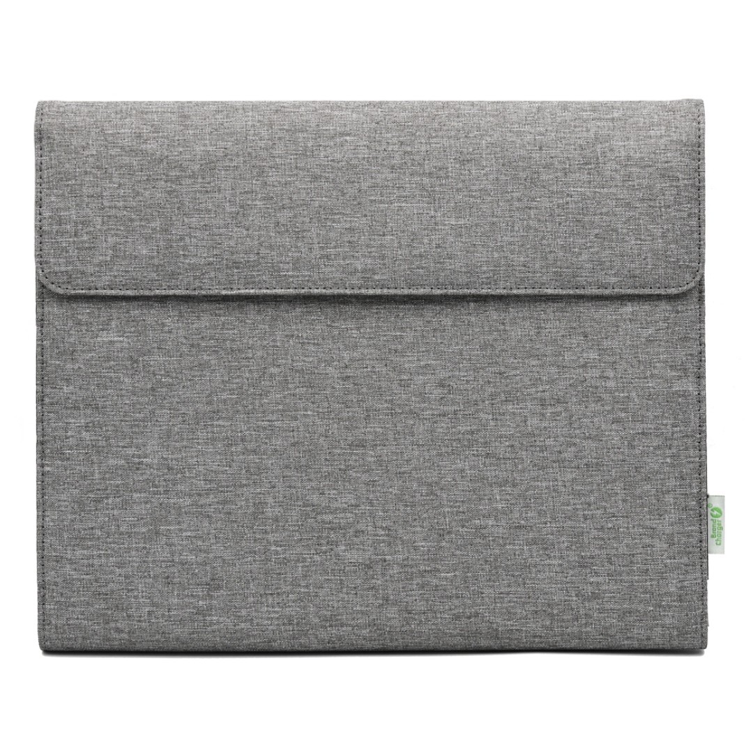 Портфолио А4 из RPET с отделением для ноутбука "NotyFolio Eco", 20 л FSC бумаги, серый