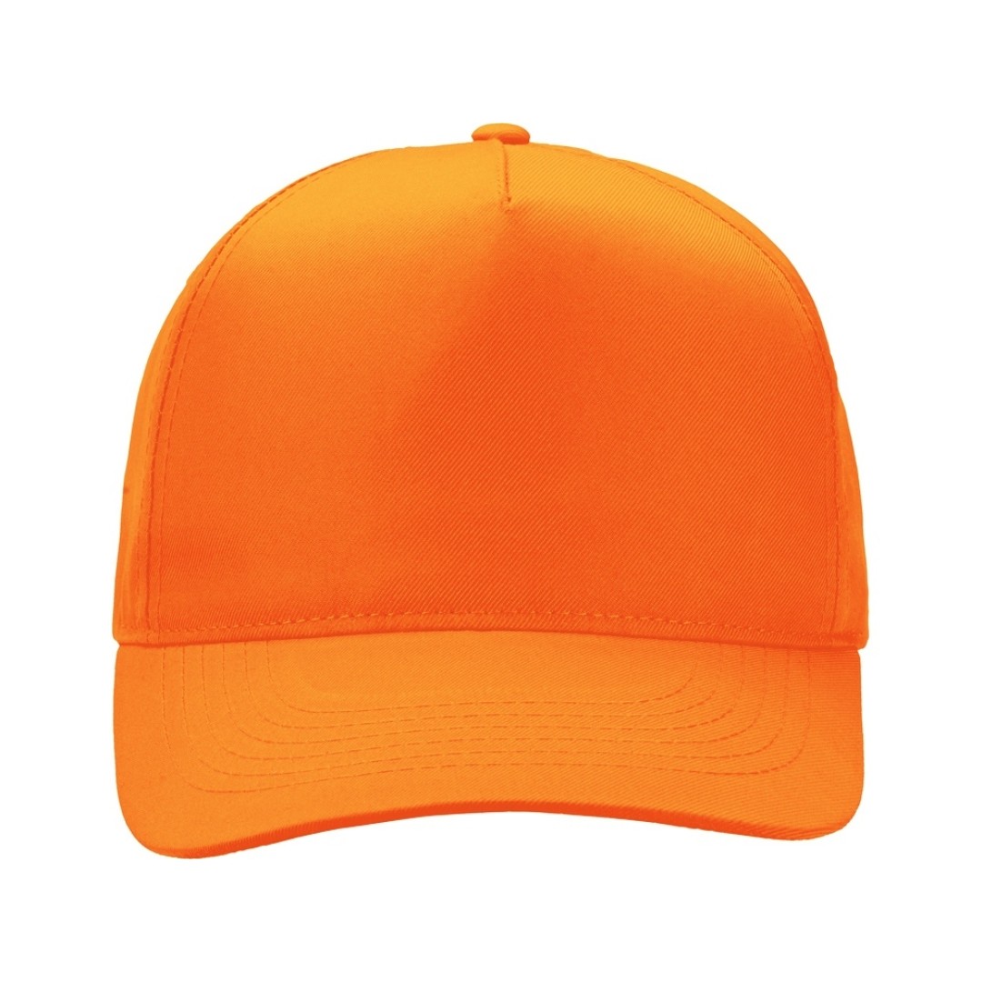 Бейсболка "Poly" 5-ти панельная 120 гр, оранжевый