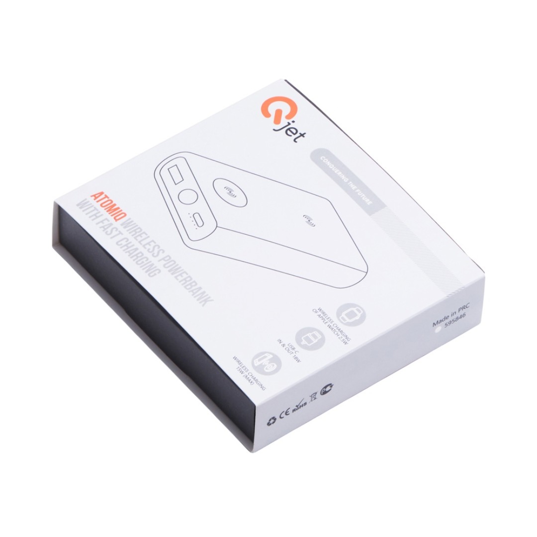 Внешний беспроводной аккумулятор 2-в-1 с функцией зарядки Apple Watch, QC/PD «AtomIQ», 10000 мАч, белый