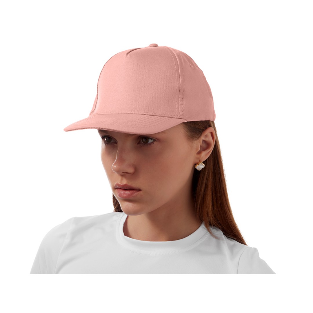 Бейсболка "Poly" 5-ти панельная 120гр, лососевый