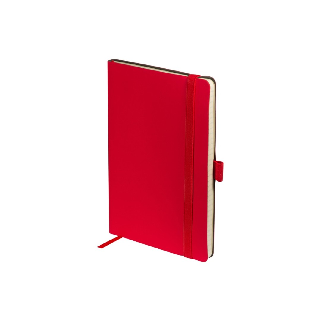 Блокнот А5  "City Flex" на резинке, красный