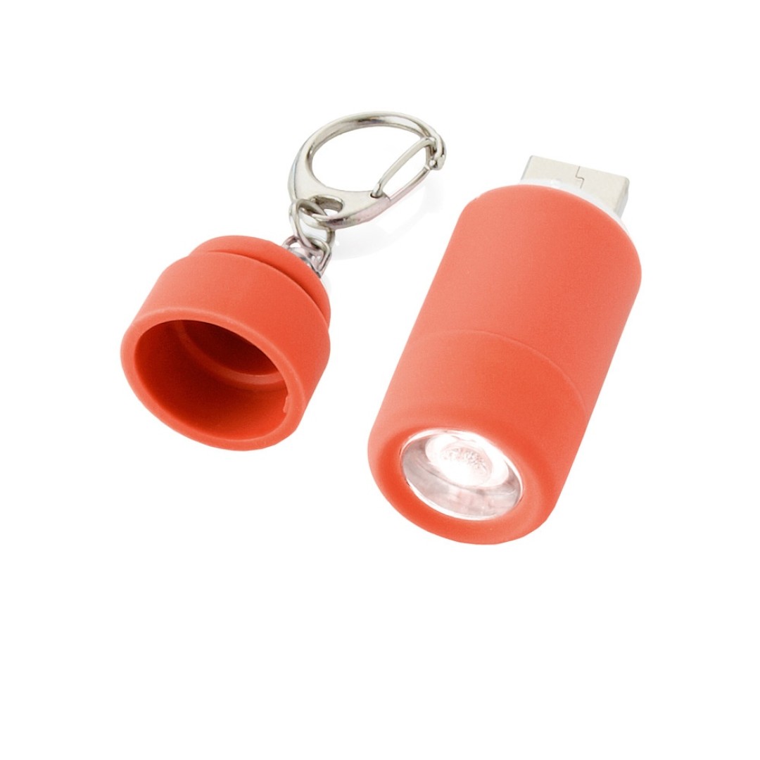 Мини-фонарь "Avior" с зарядкой от USB, красный