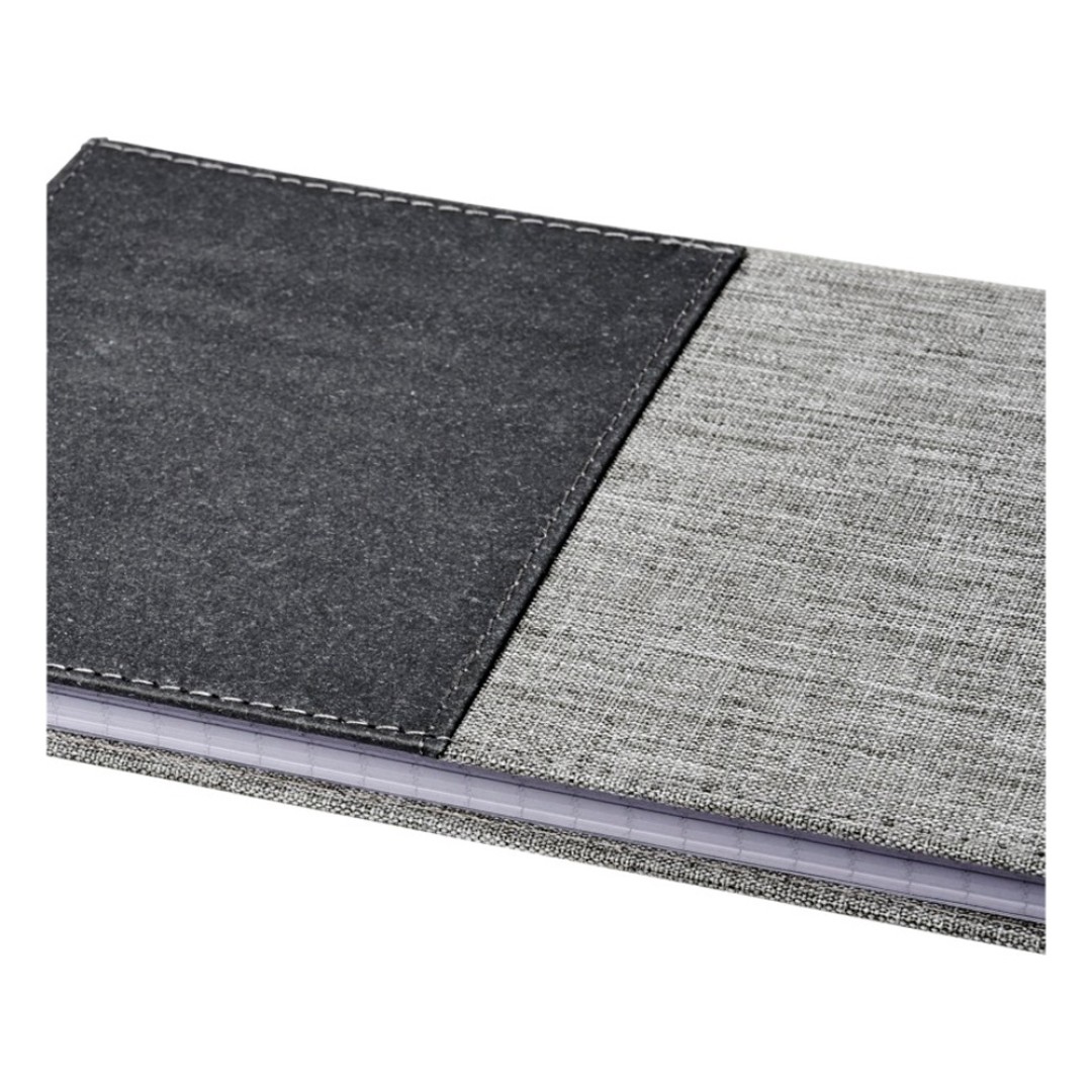 Блокнот Mera RPET размера A5 с передним карманом, серый