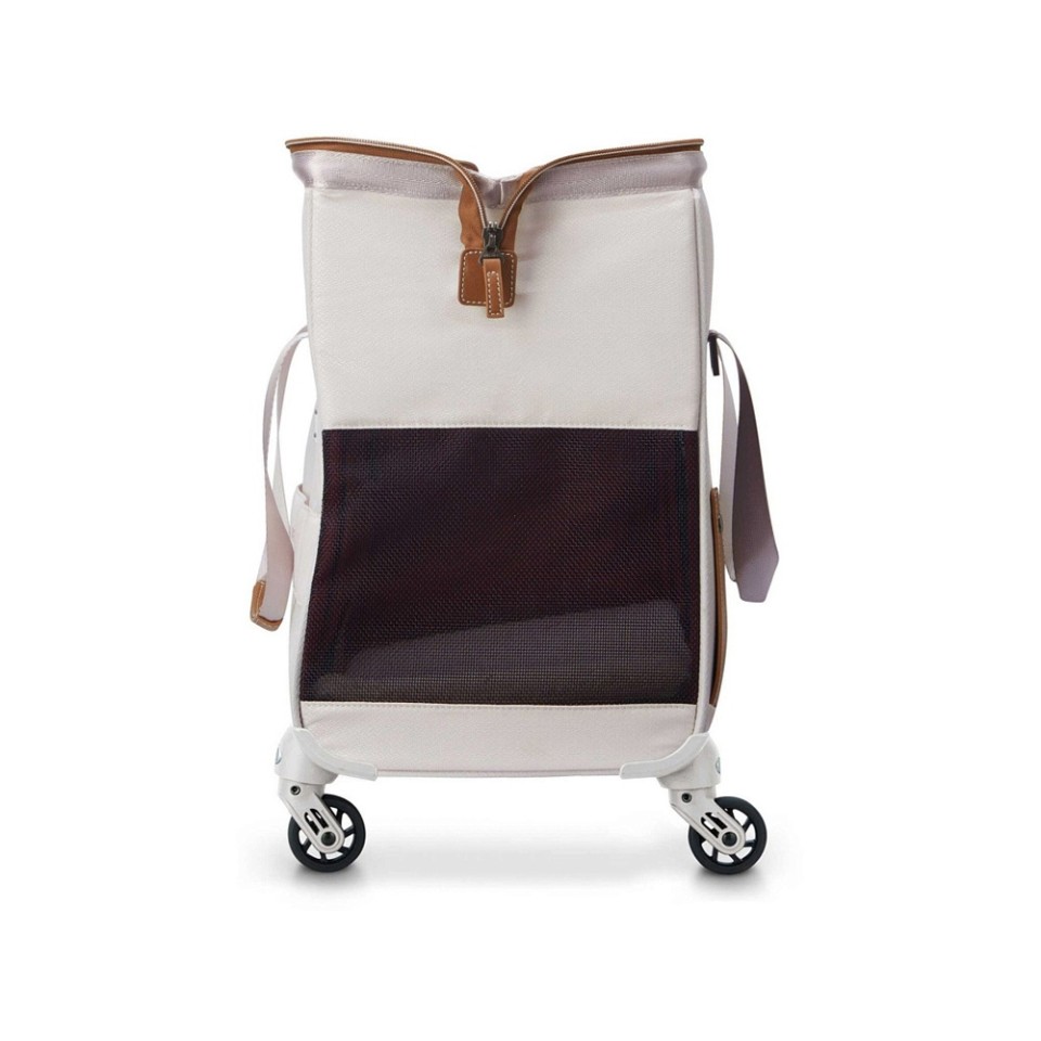 Сумка для перевозки животных DELSEY, CHATELET AIR 2.0,  на колесах, 42л, белый