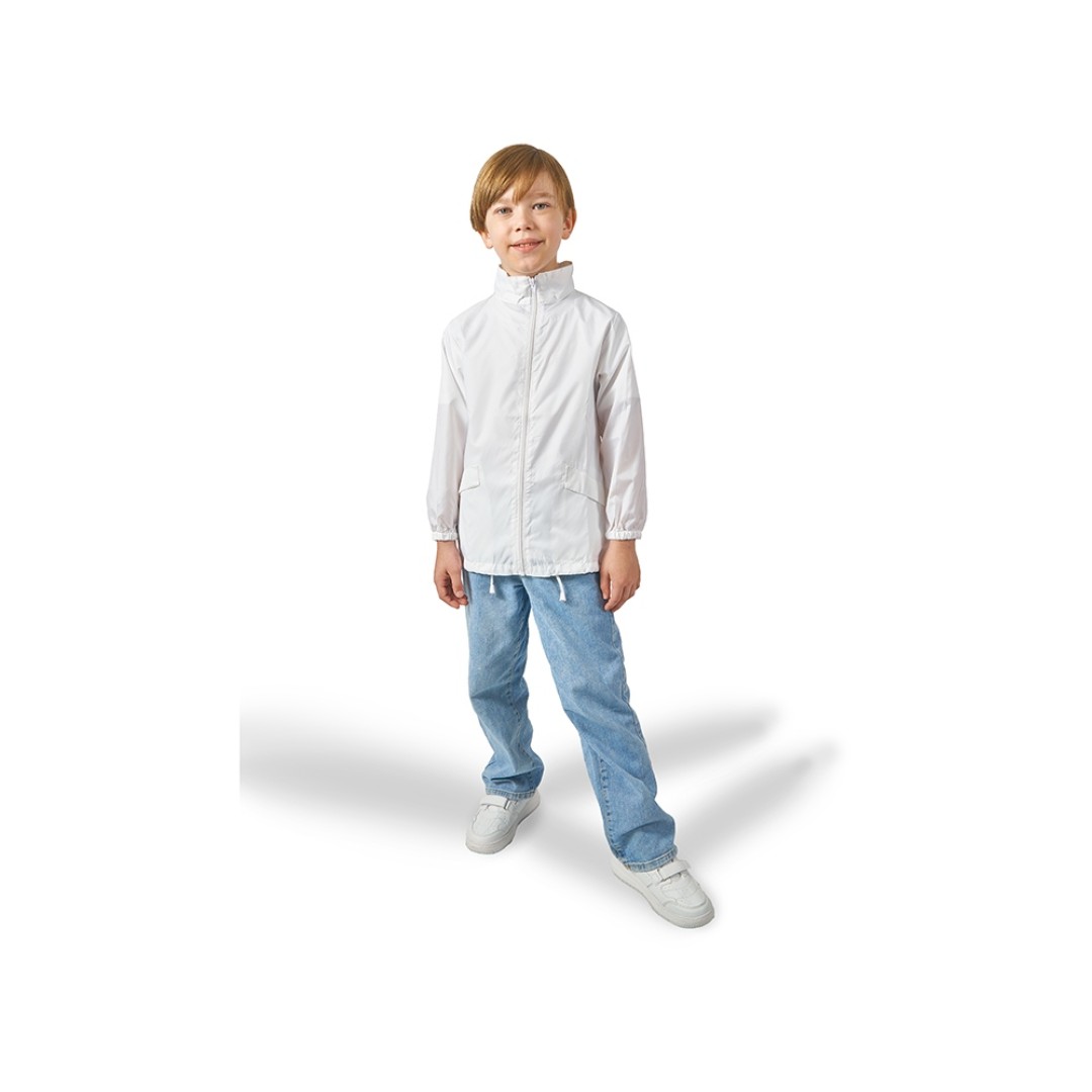 Ветровка "Miami" детская с чехлом, белый