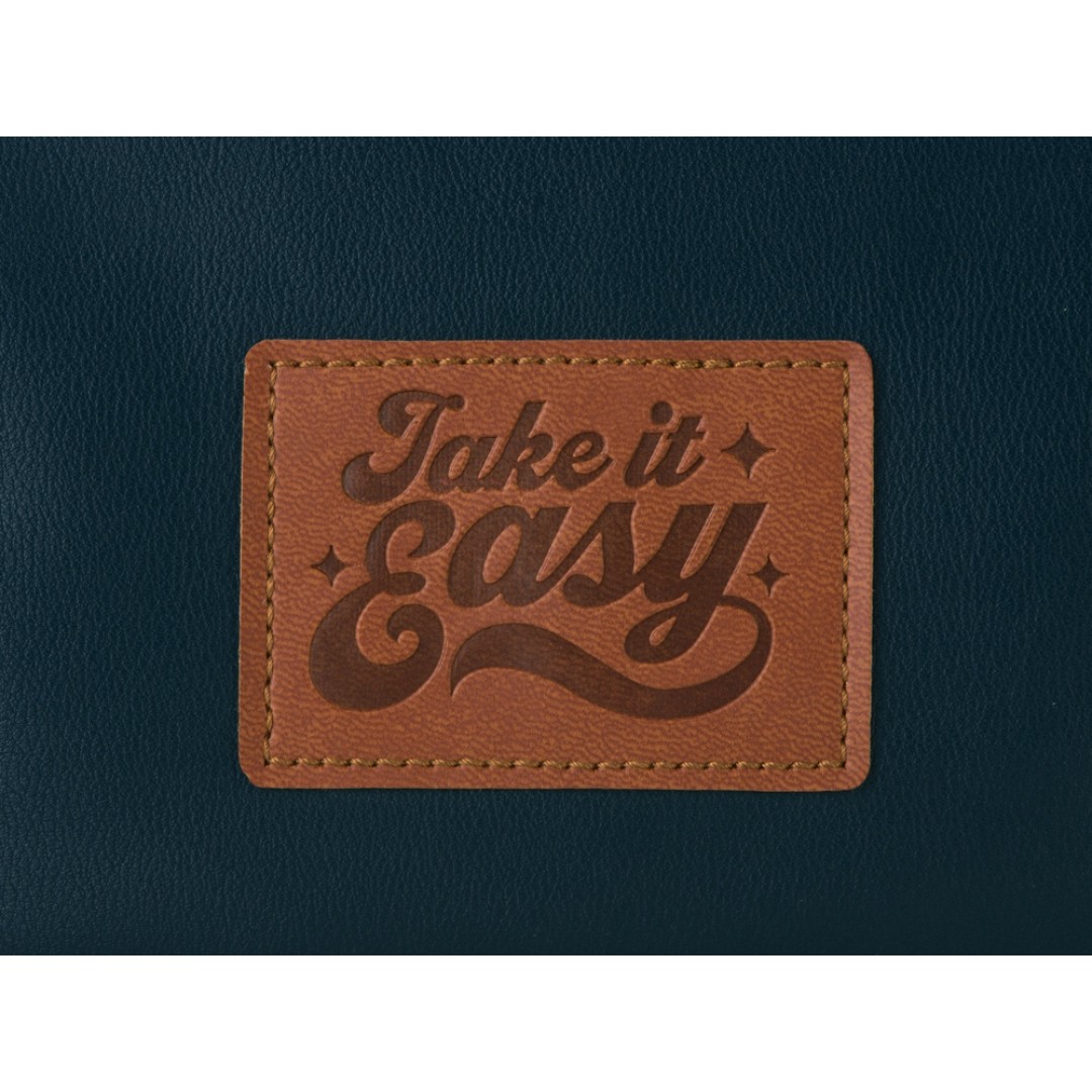 Косметичка из эко-кожи "Enio", темно-синий (патчи)