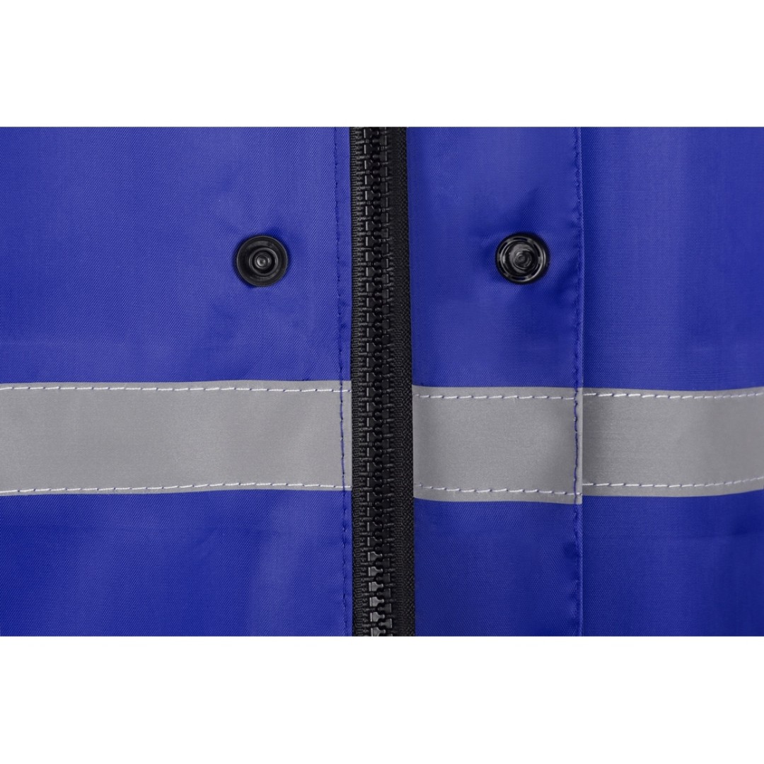 Длинный дождевик Lanai  из полиэстера со светоотражающей тесьмой, кл.синий