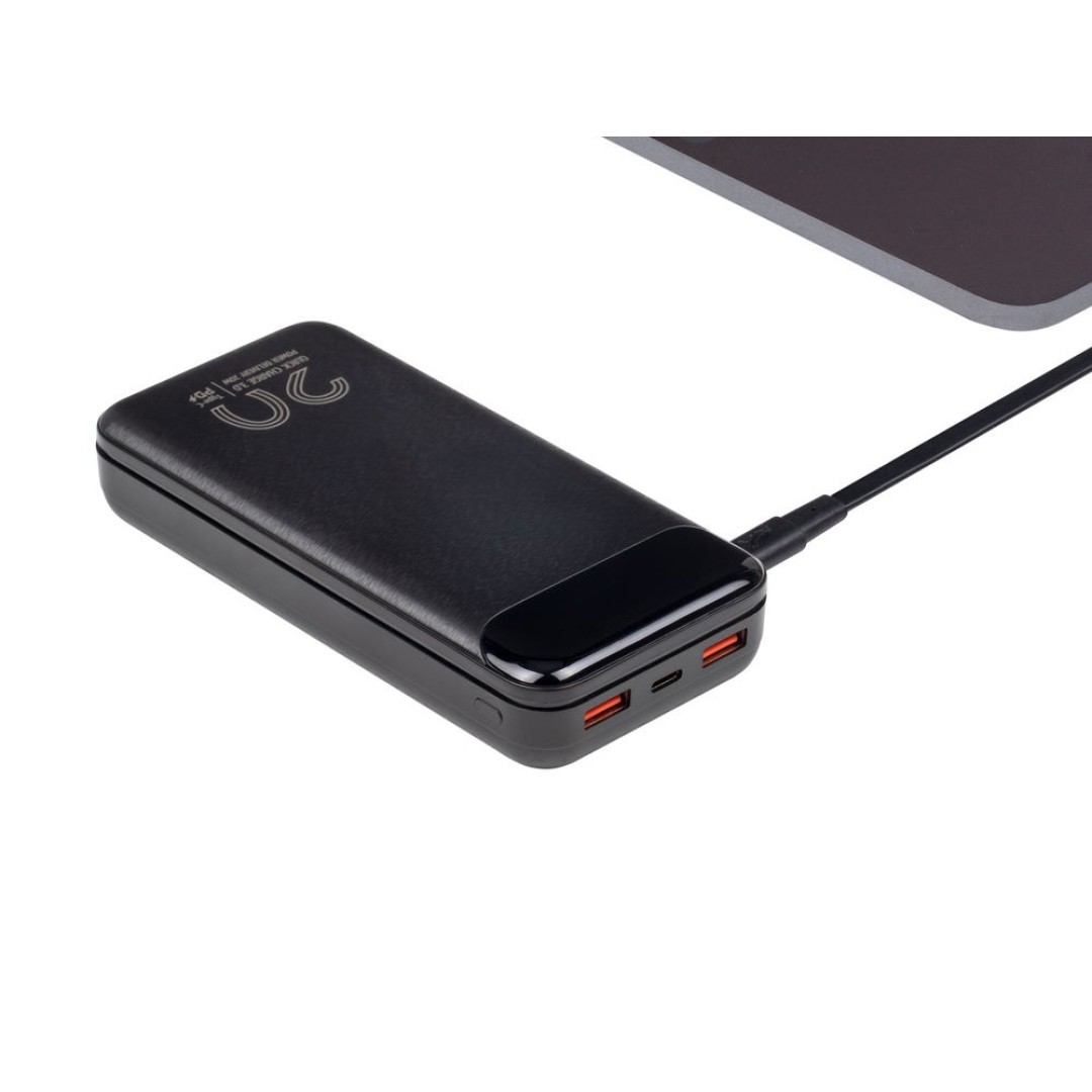 RIVACASE VA2580 (20 000mAh), QC/PD 20W внешний аккумулятор с дисплеем, черный /24