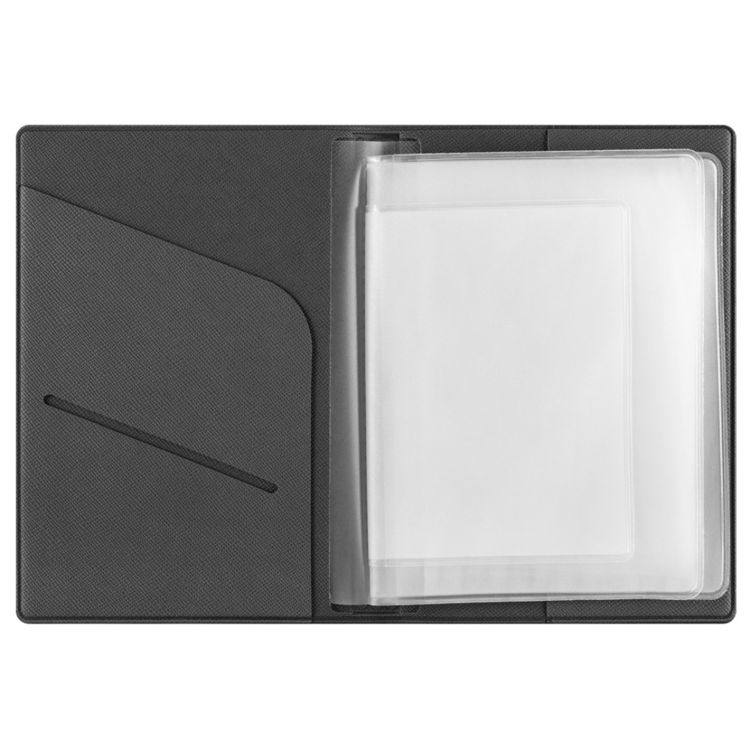 Классическая обложка для автодокументов "Favor", темно-серая