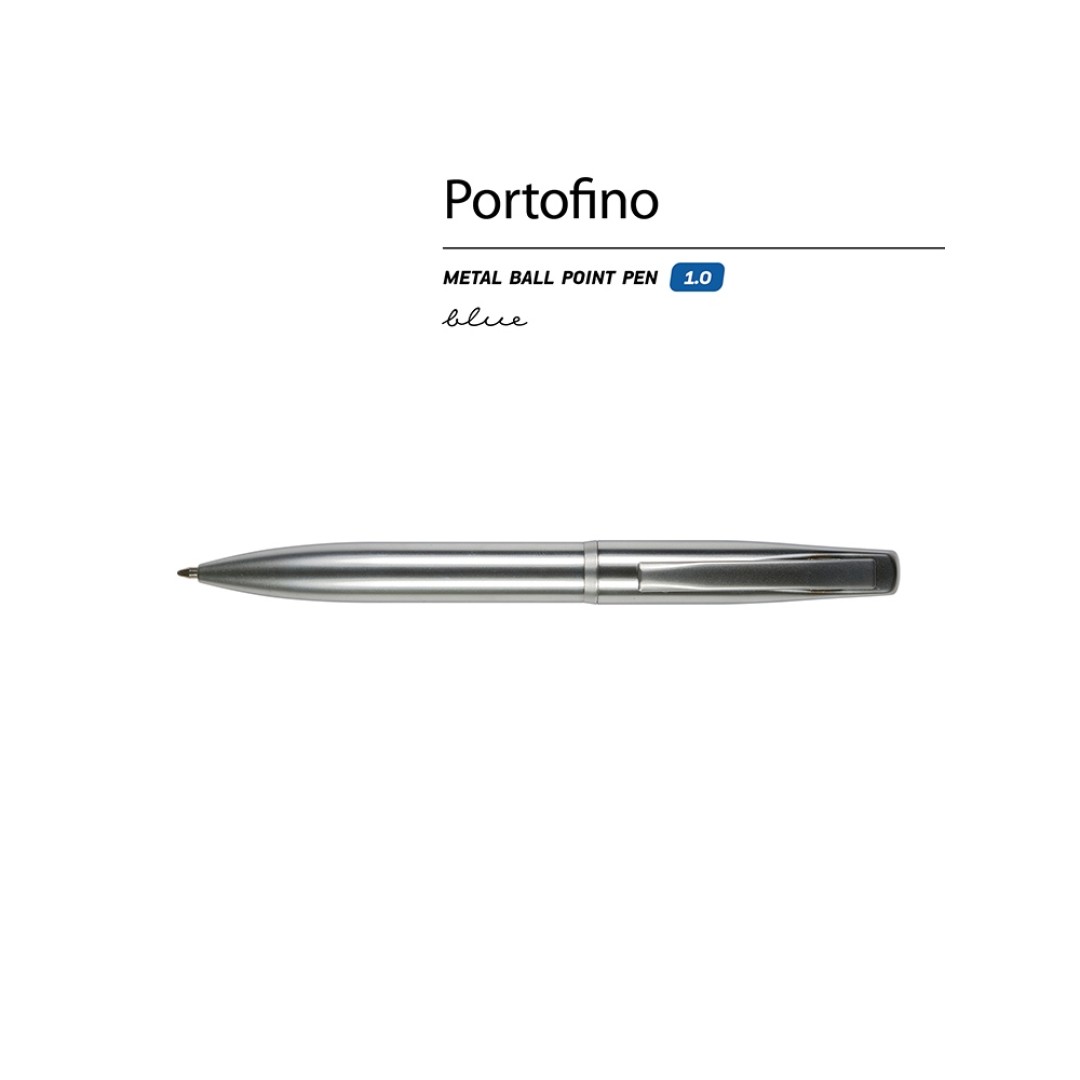Ручка металлическая шариковая "Portofino", серебристый