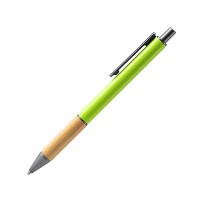 Ручка шариковая PENTA металлическая с бамбуковой вставкой, папоротниковый