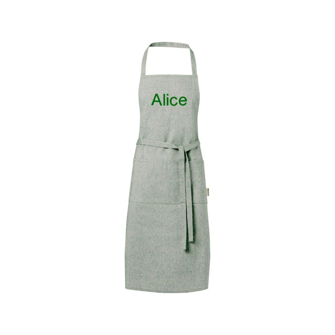Pheebs 200 g/m2 recycled cotton apron, зеленый яркий