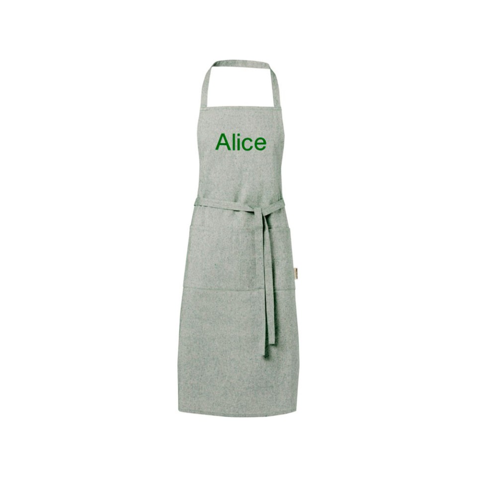 Pheebs 200 g/m2 recycled cotton apron, зеленый яркий