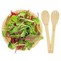 Argulls, бамбуковая салатница и приборы, natural