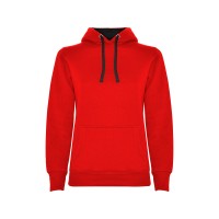 Толстовка с капюшоном "Urban" женская, красный/черный