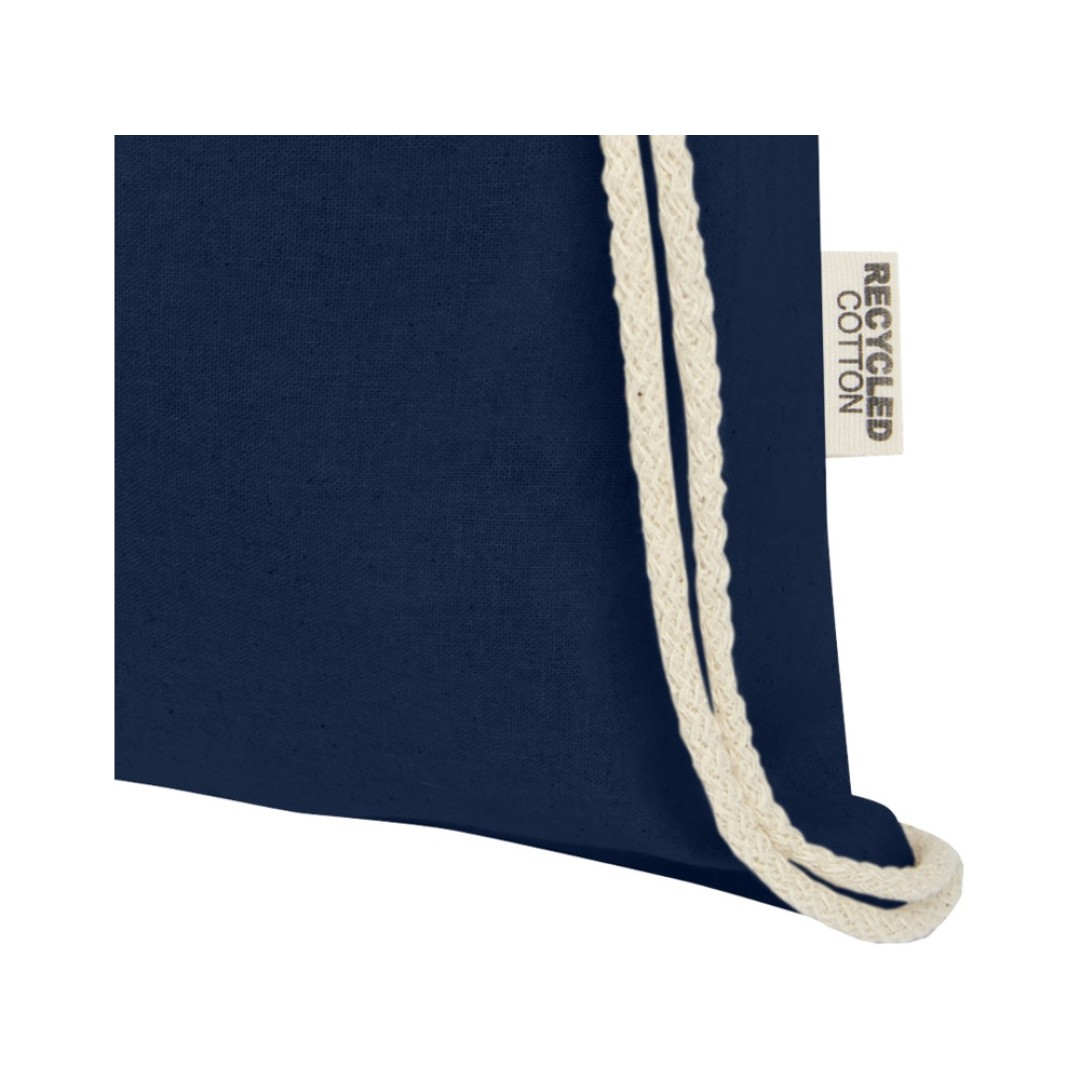 Oregon сумка-кисет из переработанного хлопка, сертифицированного согласно GRS, плотностью 140 г/м2 - Темно - синий