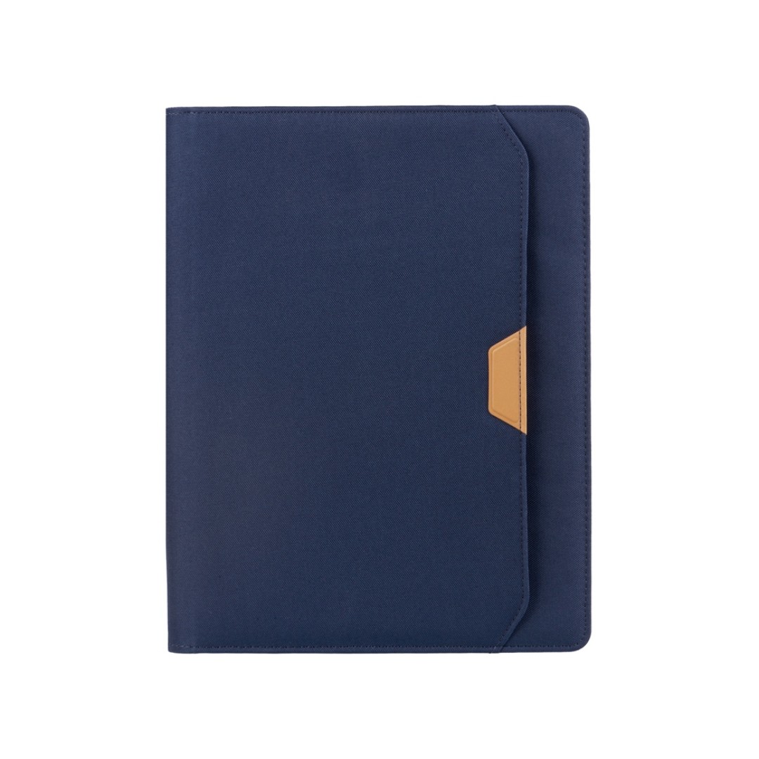 Портфолио А4 из RPET на молнии "Harvey", 40 л FSC бумаги, синий