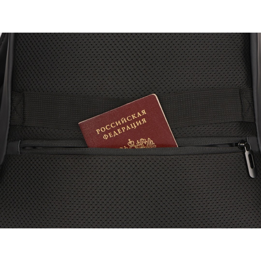 Рюкзак Glam для ноутбука 15'' из мягкой экокожи, черный