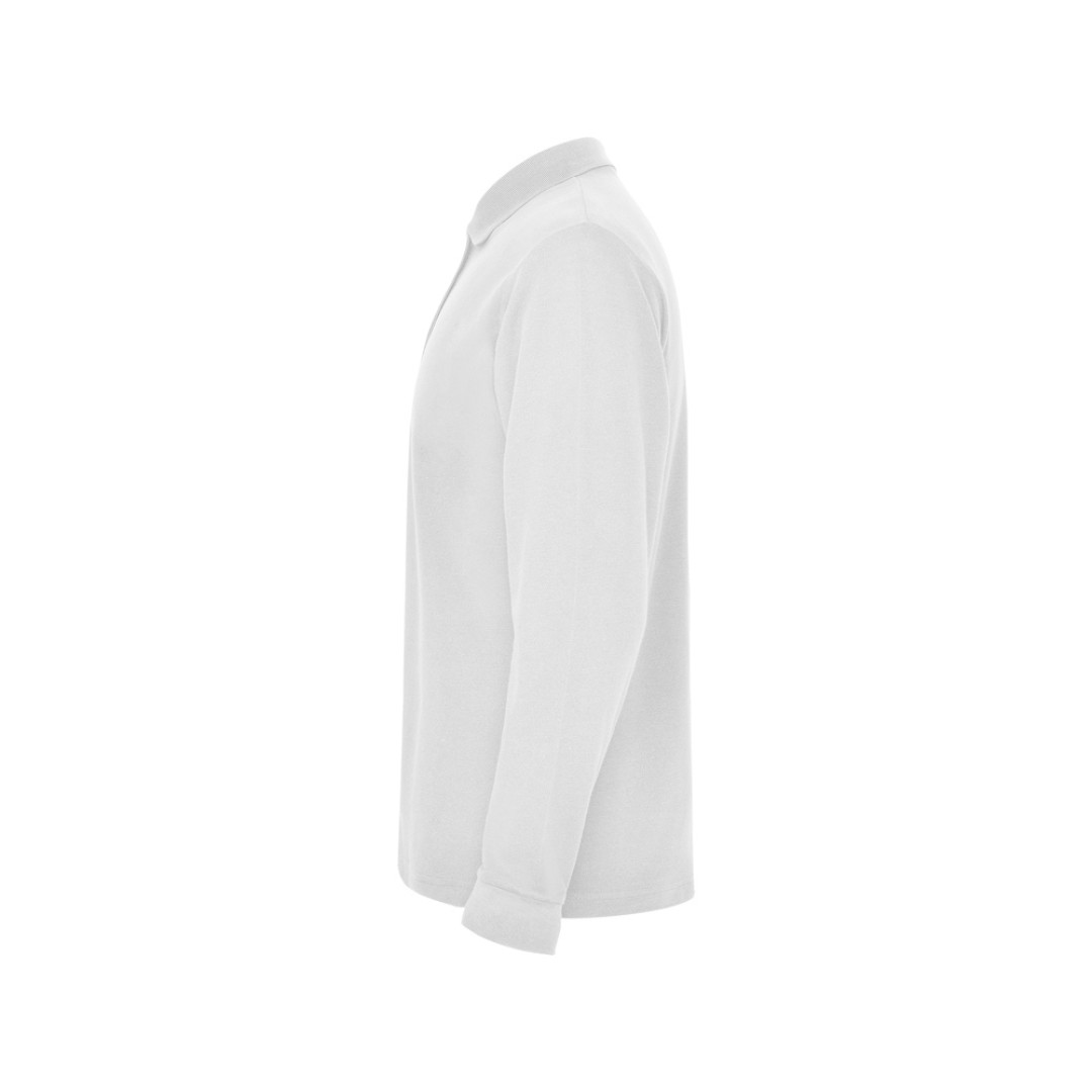 Рубашка поло "Estrella" мужская с длинным рукавом, белый