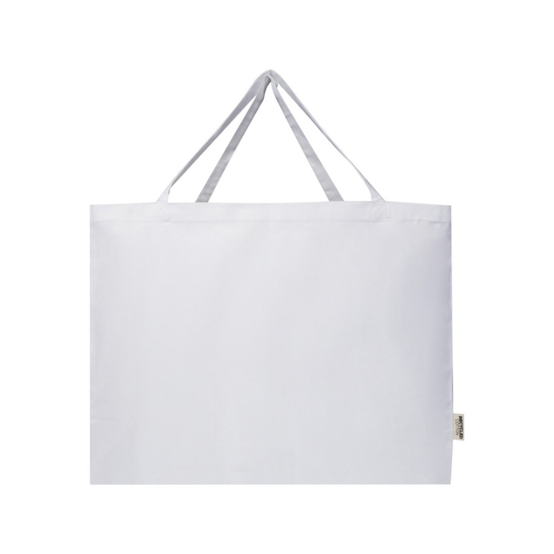Odessa большая эко-сумка из переработанного хлопка, сертифицированного согласно GRS, плотностью 220 г/м2 - Белый