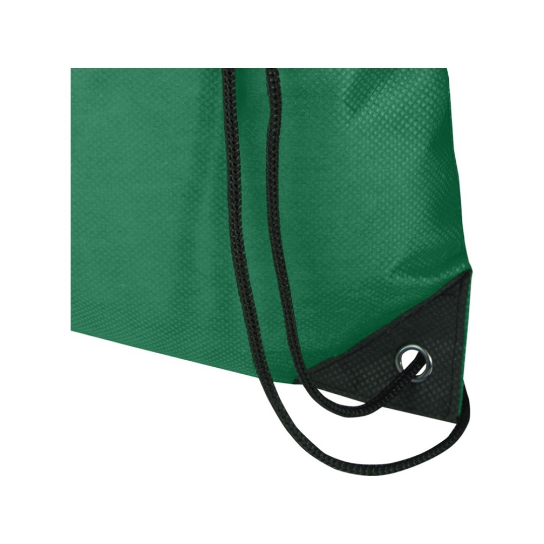 Рюкзак-мешок  на шнурке «Evergreen» из переработанного нетканого материала, зеленый