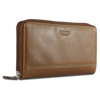 Кошелек Mano "Don Montez", натуральная кожа в коньячном цвете, 19 х 10,3 см