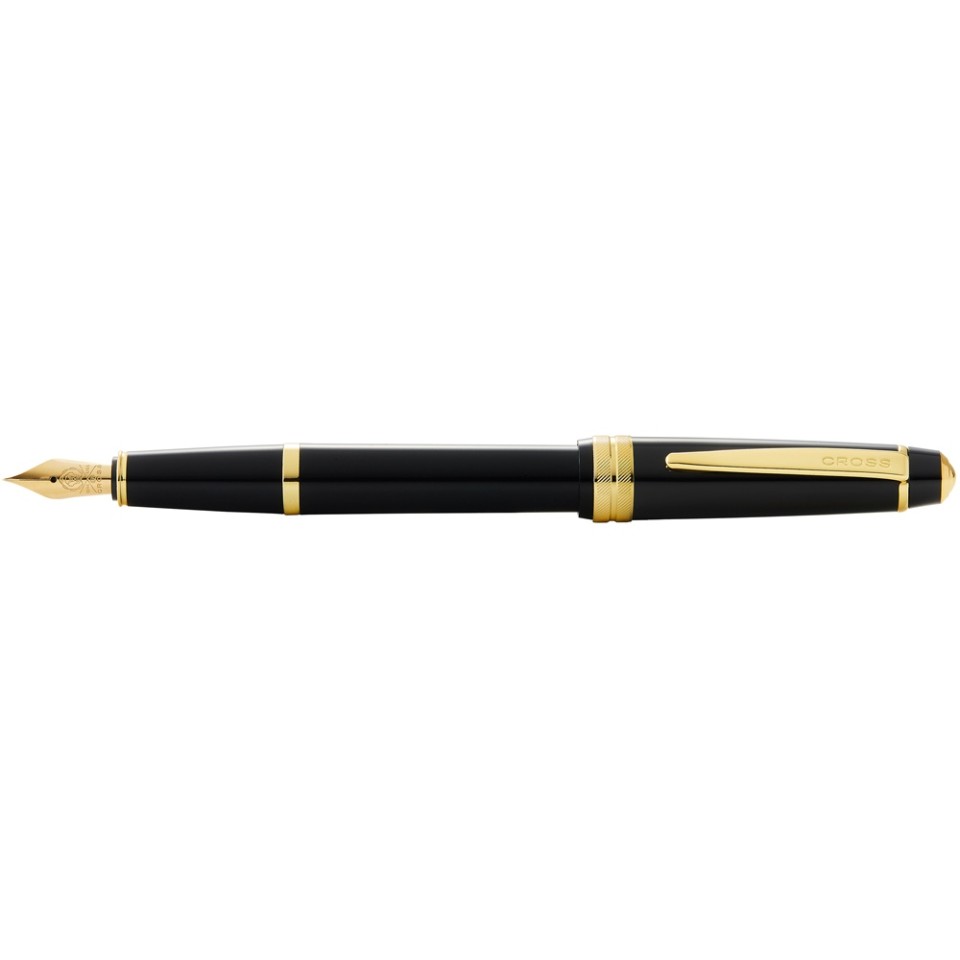 Перьевая ручка Cross Bailey Light Polished Black Resin and Gold Tone, перо F