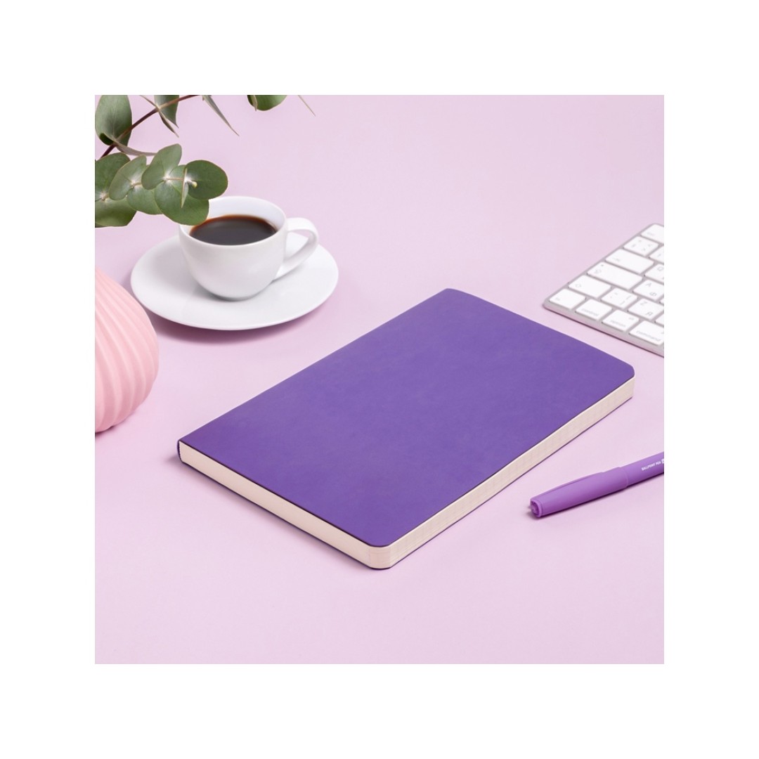 Ежедневник А5 недатированный «Megapolis Velvet Flex», светло-фиолетовый (Р)