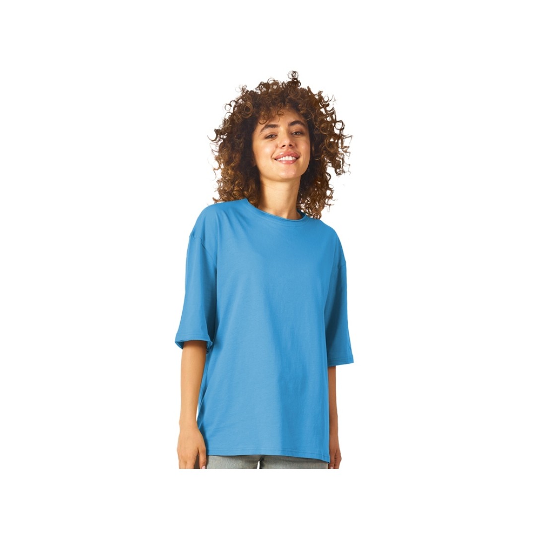 Футболка оверсайз «Liyon» унисекс, лазурный