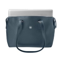 Сумка женская WENGER RosaElli с карманом для ноутбука 14", синяя, полиэстер, 37 x29x19 см