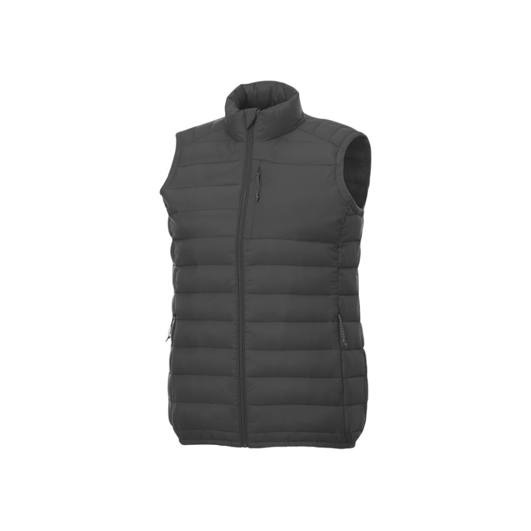 Женский утепленный жилет Pallas  из переработанных материалов по стандарту GRS - Темно - серый