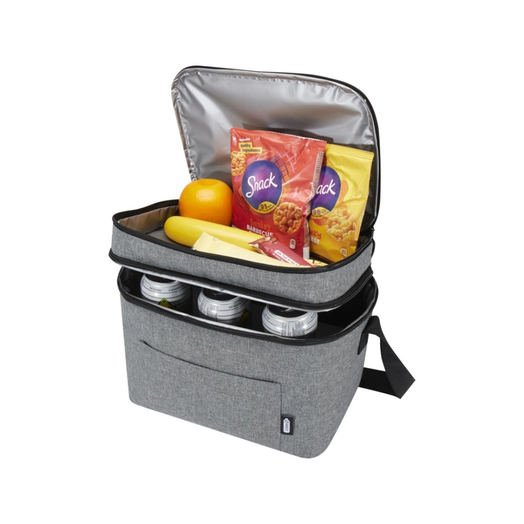 Tundra сумка-холодильник из переработанного РЕТ-пластика, сертиф. согласно GRS - Серый яркий