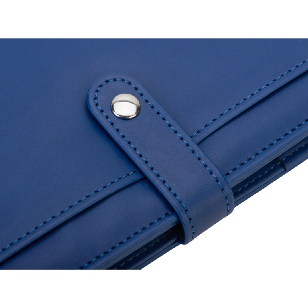 Блокнот-кошелек с сменным блоком А6 "Wall Street", 64 листа, синий