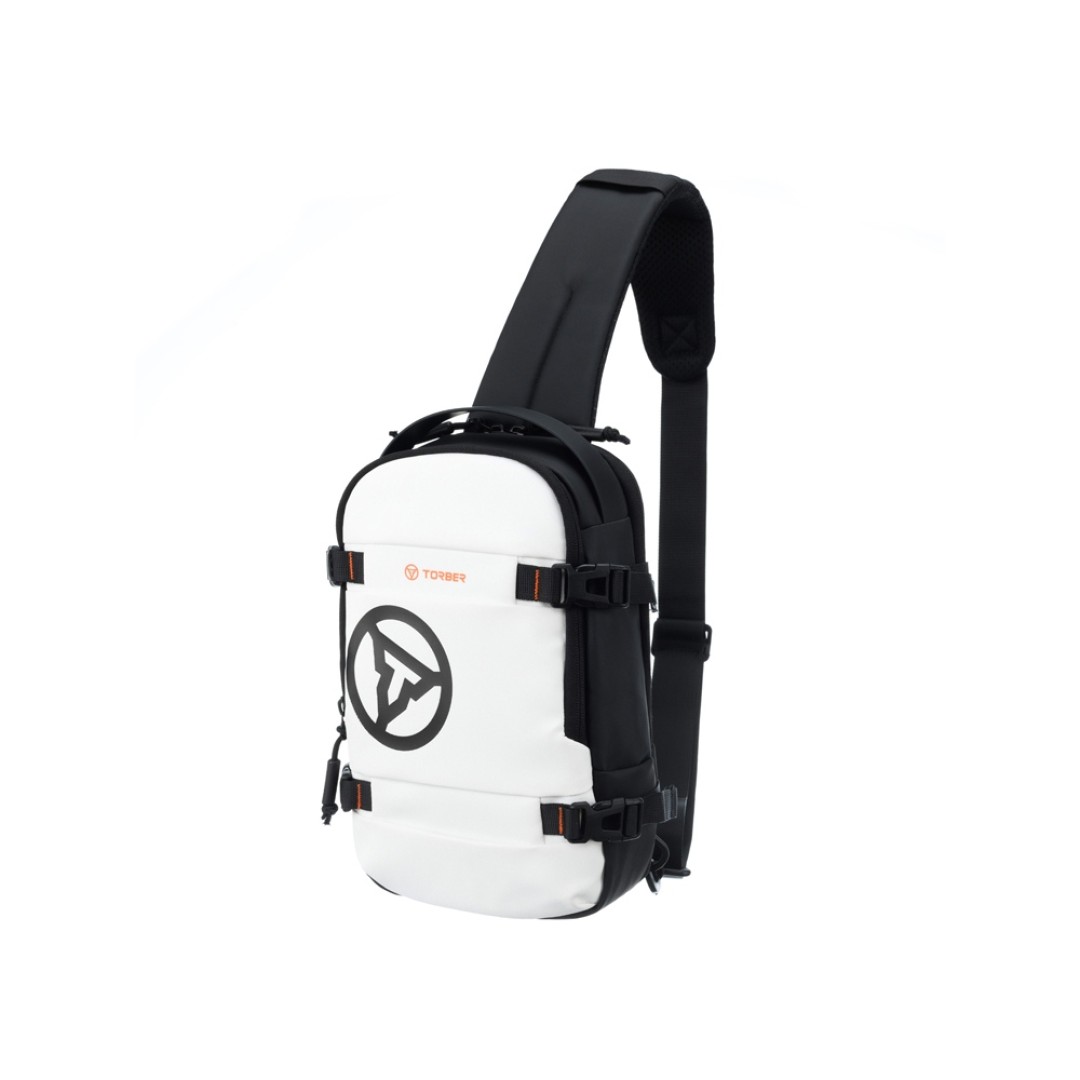 Рюкзак на одно плечо TORBER Xtreme, белый/чёрный, 20 х 8 х 31 см, 5л