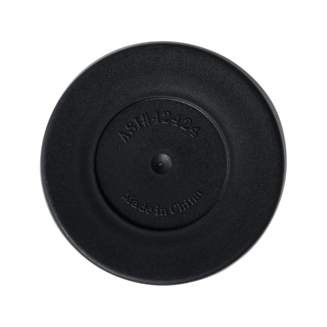 Термостакан Elwood из переработанной нержавеющей стали, 410 мл - Серебристый/Черный